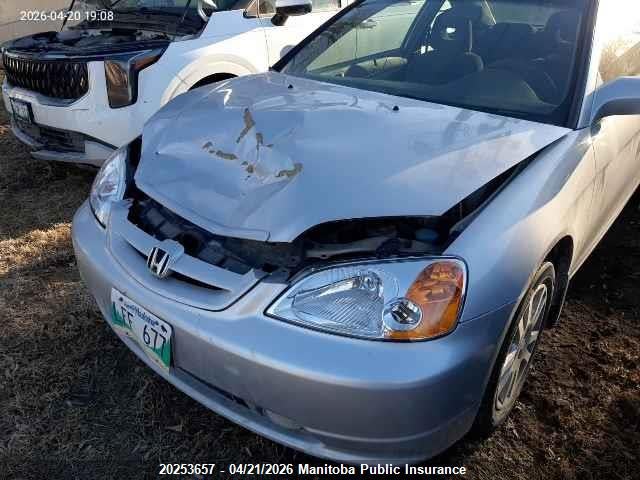Aukcja sprzedaży 2001 Honda Civic Si, vin: 1HGEM219X1L804438, numer aukcji: 20253657