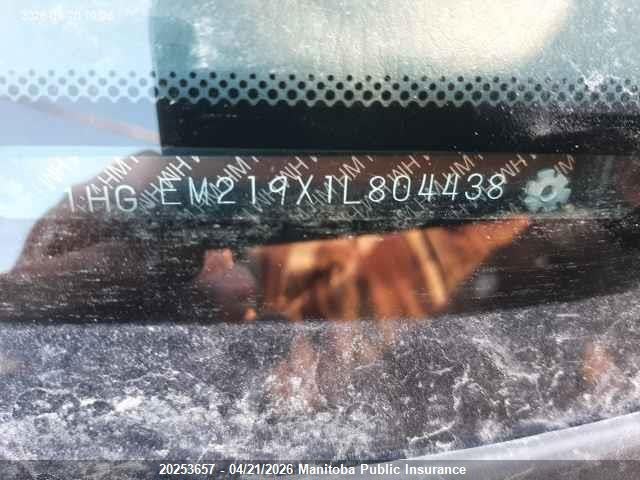 Aukcja sprzedaży 2001 Honda Civic Si, vin: 1HGEM219X1L804438, numer aukcji: 20253657
