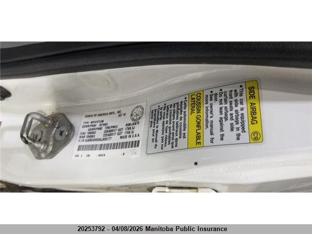 Продаж на аукціоні авто 2010 Honda Cr-v Ex, vin: 5J6RE4H53AL809177, номер лоту: 20253792