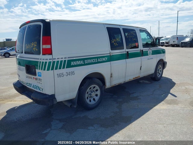 2013 Chevrolet Express 1500 Cargo Van მანქანა იყიდება აუქციონზე, vin: 1GCSGAFX6D1128001, აუქციონის ნომერი: 20253932
