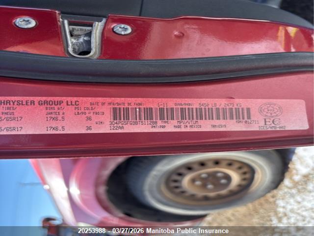Aukcja sprzedaży 2011 Dodge Journey Sxt, vin: 3D4PG5FG9BT511288, numer aukcji: 20253988