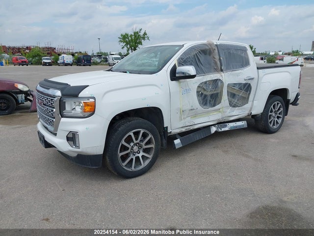 2022 Gmc Canyon Denali Crew Cab მანქანა იყიდება აუქციონზე, vin: 1GTG6EEN8N1317900, აუქციონის ნომერი: 20254154