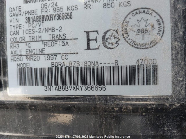 Nissan Sentra 2.0 S 2024 3N1AB8BVXRY366656 Image 9