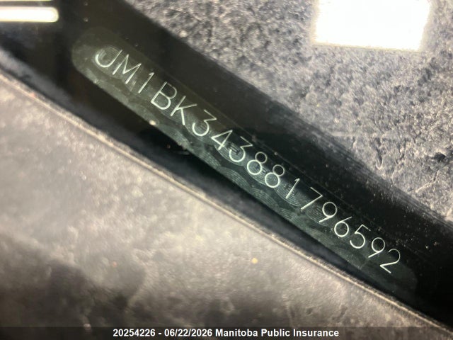 20254226 :رقم المزاد ، JM1BK343881796592 vin ، 2008 Mazda 3 Mazda Sport Gs مزاد بيع