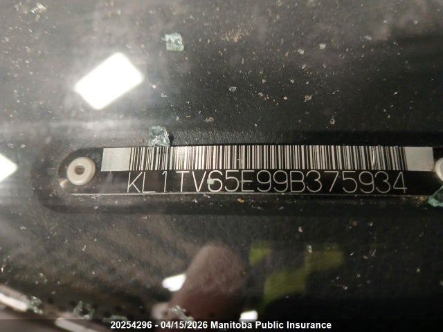 Aukcja sprzedaży 2009 Chevrolet Aveo Ls, vin: KL1TV65E99B375934, numer aukcji: 20254296