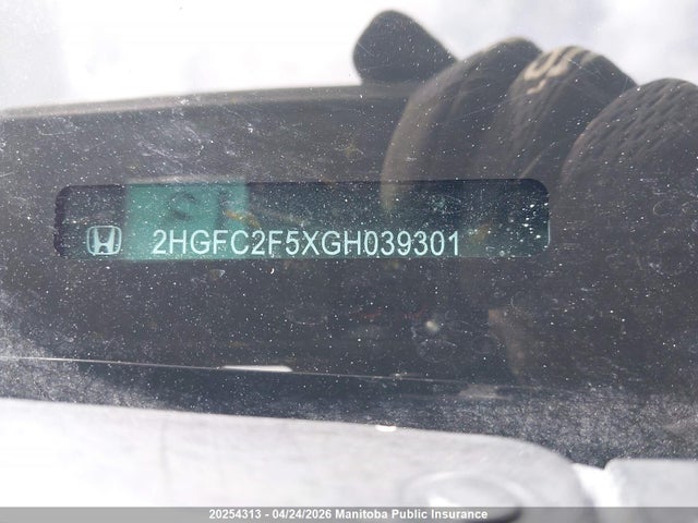 Aukcja sprzedaży 2016 Honda Civic Lx, vin: 2HGFC2F5XGH039301, numer aukcji: 20254313