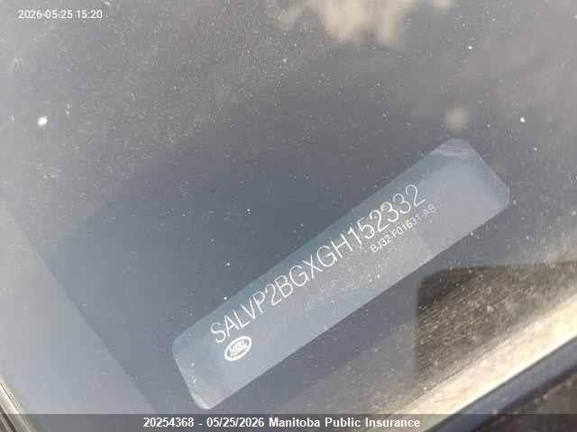Продаж на аукціоні авто 2016 Land Rover Range Rover Evoque Se, vin: SALVP2BGXGH152332, номер лоту: 20254368