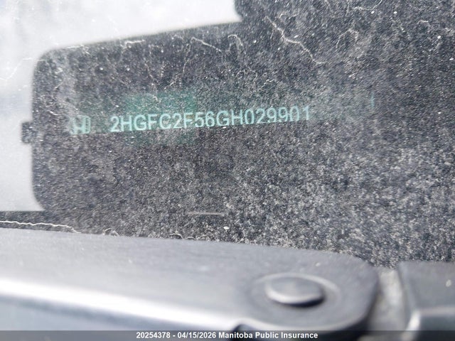 Aukcja sprzedaży 2016 Honda Civic Lx, vin: 2HGFC2F56GH029901, numer aukcji: 20254378