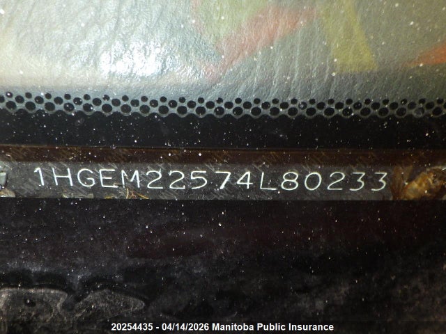 Продаж на аукціоні авто 2004 Honda Civic Lx, vin: 1HGEM22574L802338, номер лоту: 20254435