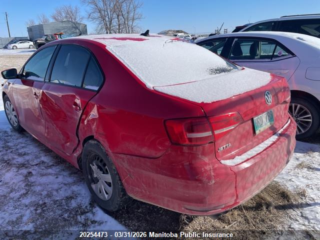 20254473 :رقم المزاد ، 3VW2K7AJ2FM204627 vin ، 2015 Volkswagen Jetta 2.0 مزاد بيع