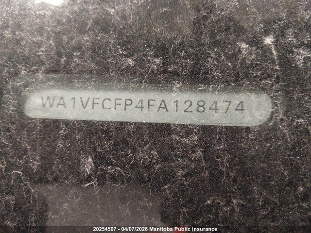 20254507 :رقم المزاد ، WA1VFCFP4FA128474 vin ، 2015 Audi Q5 مزاد بيع