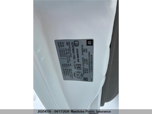 20254536 :رقم المزاد ، 1GTW7FBA6C1170022 vin ، 2012 Gmc Savana 2500 Cargo Van مزاد بيع