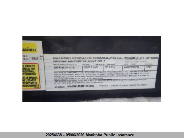 50HEB1826M1051092 Norstar Trailers Norstar