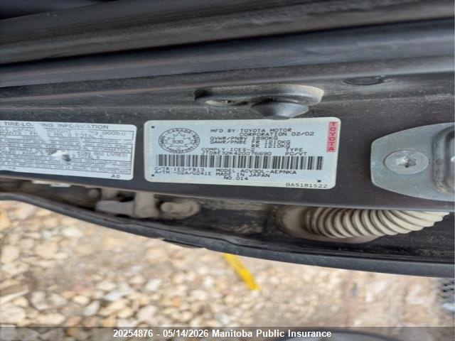 20254876 :رقم المزاد ، JTDBE32K420076690 vin ، 2002 Toyota Camry Le مزاد بيع