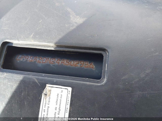 20254882 :رقم المزاد ، LPRSA20N24A502936 vin ، 2004 Yamaha Yw50ss Bw مزاد بيع