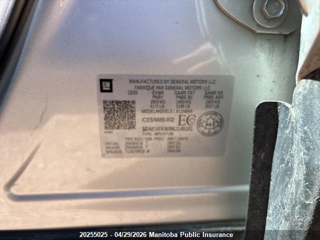 1GNEVFKW8MJ145161 Chevrolet Traverse Ls