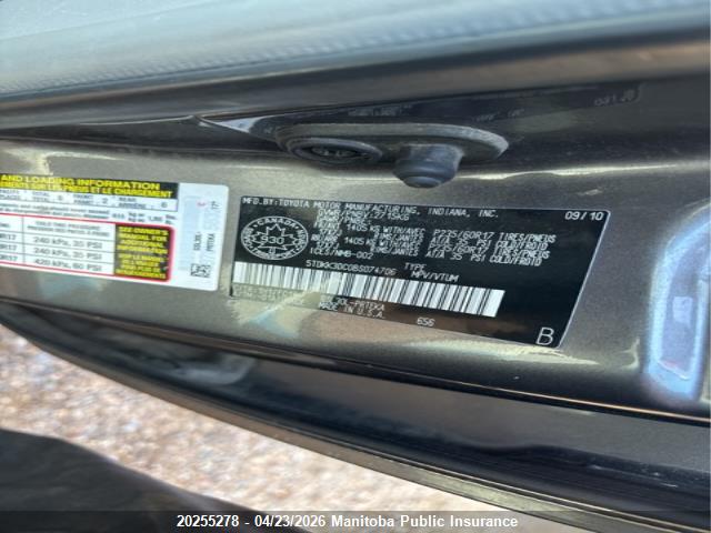 2011 Toyota Sienna Le V6 Le V6 მანქანა იყიდება აუქციონზე, vin: 5TDKK3DC0BS074706, აუქციონის ნომერი: 20255278