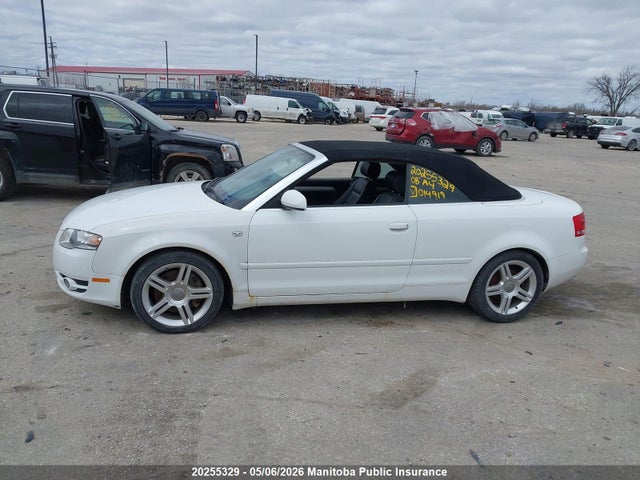 2008 Audi A4 2.0t Quattro Cabriolet მანქანა იყიდება აუქციონზე, vin: WAUDF48H68K014919, აუქციონის ნომერი: 20255329