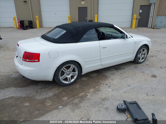 2008 Audi A4 2.0t Quattro Cabriolet მანქანა იყიდება აუქციონზე, vin: WAUDF48H68K014919, აუქციონის ნომერი: 20255329