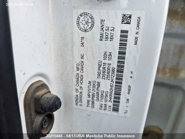 2HKRW2H57JH123980 Honda CR-V EX
