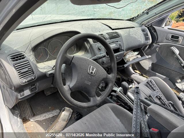 20255624 :رقم المزاد ، 2HGES16683H943093 vin ، 2003 Honda Civic Lx مزاد بيع