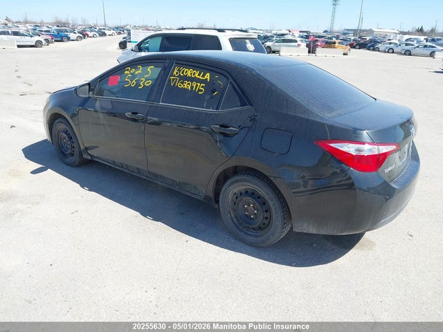 2016 Toyota Corolla Le მანქანა იყიდება აუქციონზე, vin: 2T1BURHE6GC622975, აუქციონის ნომერი: 20255630
