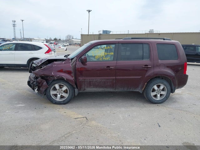 20255662 :رقم المزاد ، 5FNYF4H5XAB022678 vin ، 2010 Honda Pilot Ex-l مزاد بيع