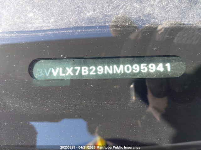 20255828 :رقم المزاد ، 3VVLX7B29NM095941 vin ، 2022 Volkswagen Taos Comfortline 1.5 Tsi مزاد بيع