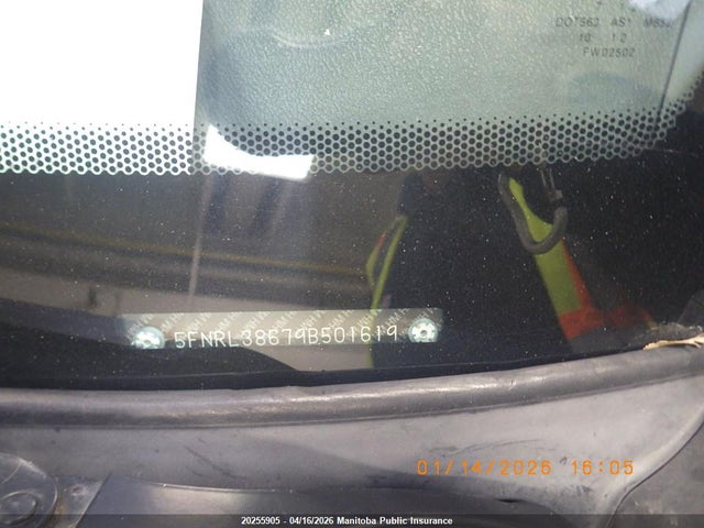 Aukcja sprzedaży 2009 Honda Odyssey Ex-l Ex-l, vin: 5FNRL38679B501619, numer aukcji: 20255905