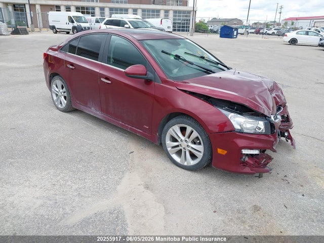 2015 Chevrolet Cruze Ltz Turbo მანქანა იყიდება აუქციონზე, vin: 1G1PG5SB7F7225871, აუქციონის ნომერი: 20255917