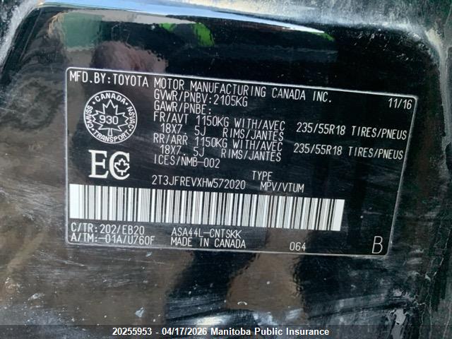2T3JFREVXHW572020 Toyota RAV4 SE