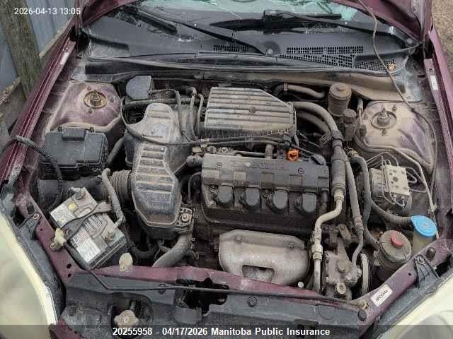 Aukcja sprzedaży 2002 Honda Civic Lx-g, vin: 2HGES15822H916246, numer aukcji: 20255958