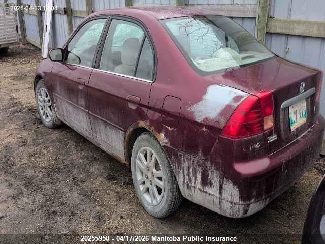 Aukcja sprzedaży 2002 Honda Civic Lx-g, vin: 2HGES15822H916246, numer aukcji: 20255958