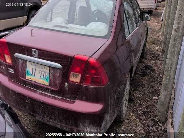 Aukcja sprzedaży 2002 Honda Civic Lx-g, vin: 2HGES15822H916246, numer aukcji: 20255958