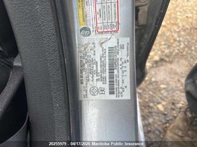 Aukcja sprzedaży 2012 Ford Fusion Sel, vin: 3FAHP0JG1CR383600, numer aukcji: 20255979