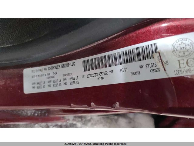 Продаж на аукціоні авто 2015 Chrysler 200 Lx, vin: 1C3CCCFB3FN557192, номер лоту: 20256020