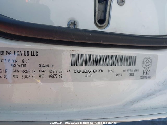Aukcja sprzedaży 2016 Dodge Dart Limited, vin: 1C3CDFCB5GD541408, numer aukcji: 20256034