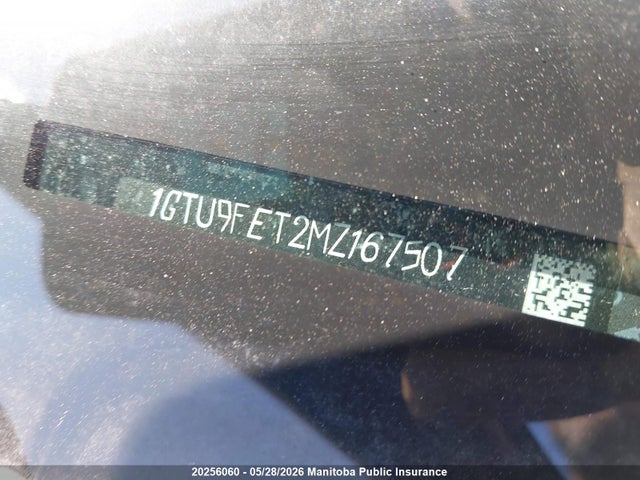 20256060 :رقم المزاد ، 1GTU9FET2MZ167507 vin ، 2021 Gmc Sierra 1500 At4 Crew Cab مزاد بيع