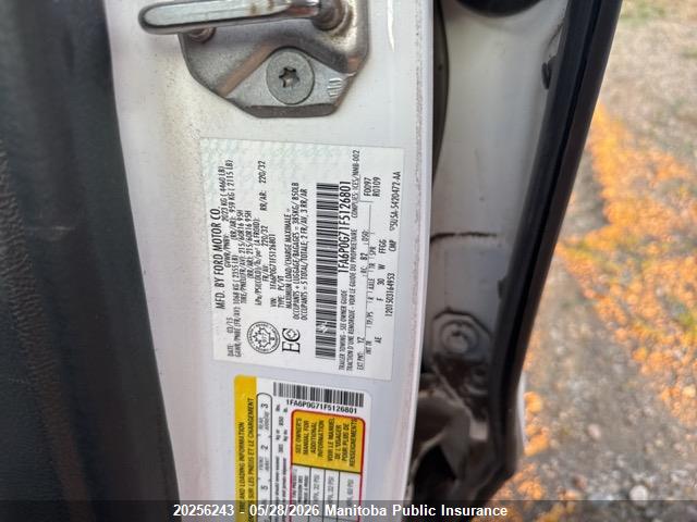 1FA6P0G71F5126801 Ford FUSION S