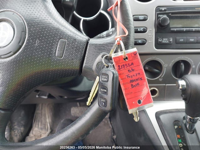 2006 Toyota Matrix მანქანა იყიდება აუქციონზე, vin: 2T1KR32E76C555177, აუქციონის ნომერი: 20256263