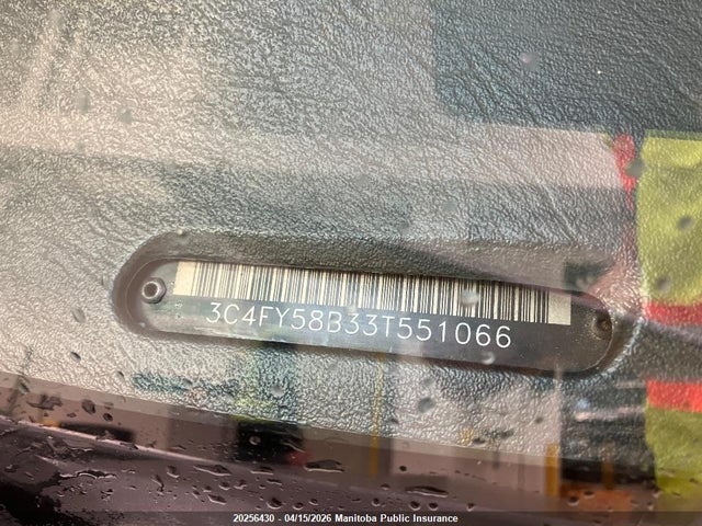 20256430 :رقم المزاد ، 3C4FY58B33T551066 vin ، 2003 Chrysler Pt Cruiser مزاد بيع