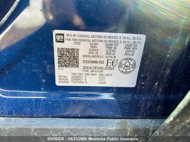3GKALTEV4NL293823 GMC Terrain Sle