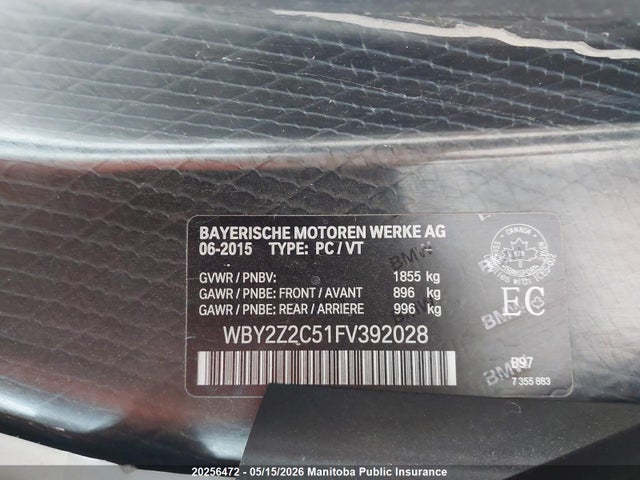 WBY2Z2C51FV392028 BMW I8