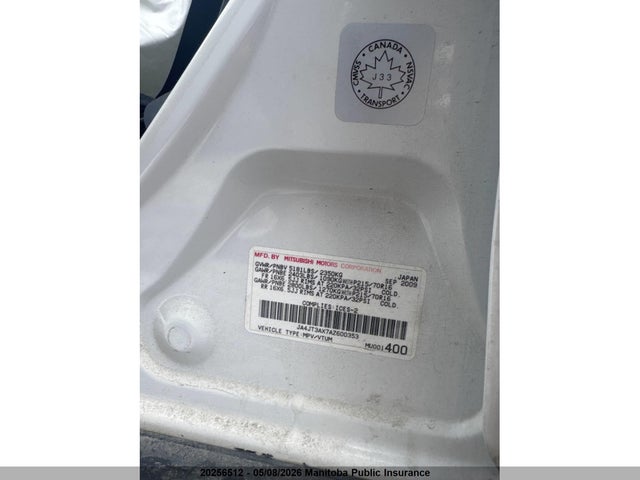 Aukcja sprzedaży 2010 Mitsubishi Outlander Ls, vin: JA4JT3AX7AZ600353, numer aukcji: 20256512