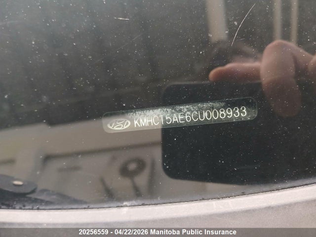 20256559 :رقم المزاد ، KMHCT5AE6CU008933 vin ، 2012 Hyundai Accent Gl مزاد بيع