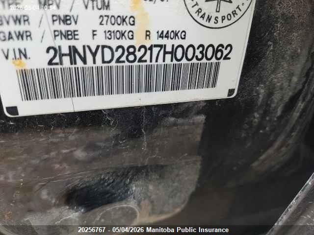20256767 :رقم المزاد ، 2HNYD28217H003062 vin ، 2007 Acura Mdx مزاد بيع
