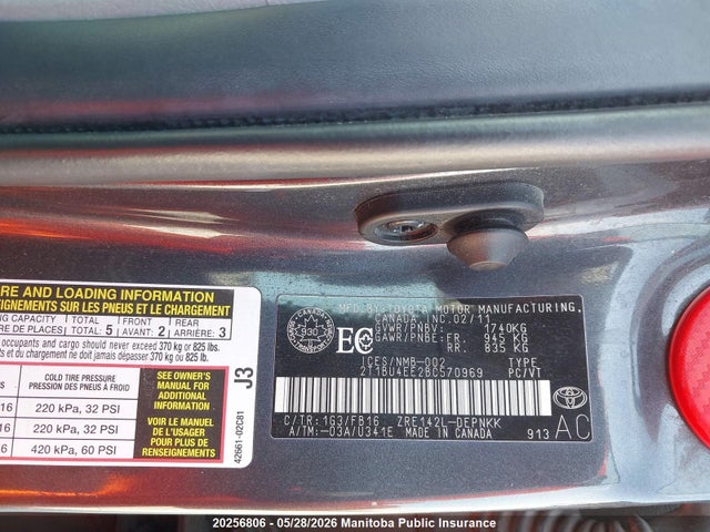 Aukcja sprzedaży 2011 Toyota Corolla Le, vin: 2T1BU4EE2BC570969, numer aukcji: 20256806