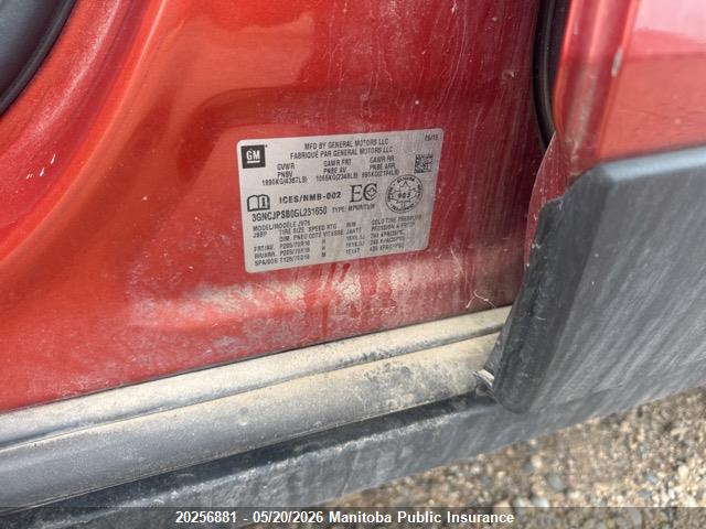 3GNCJPSB0GL231650 Chevrolet Trax Lt