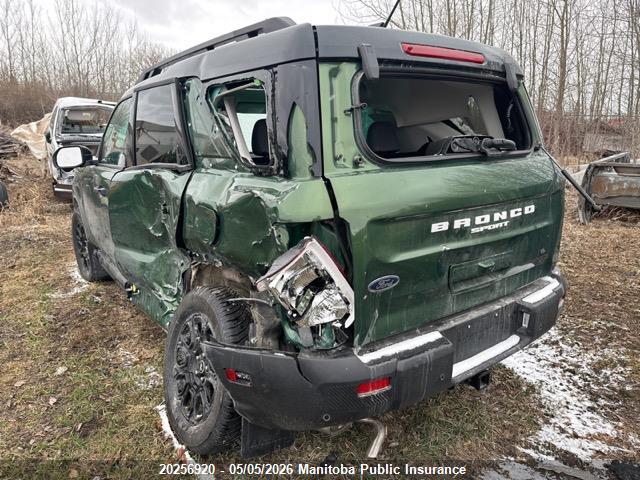 Продаж на аукціоні авто 2025 Ford Bronco Sport Badlands, vin: 3FMCR9DA2SRE13448, номер лоту: 20256920
