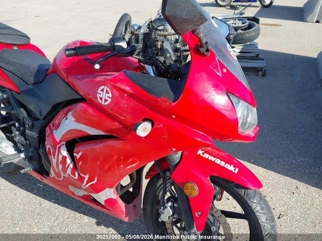 2012 Kawasaki Ex250r Ninja მანქანა იყიდება აუქციონზე, vin: JKAEXMJ16CDAB0327, აუქციონის ნომერი: 20257005